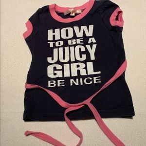 Juicy Couture girls t-shirt with sash tie